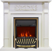 Royal Flame Каминокомплект Venice - Фактурный белый с очагом Aspen Gold