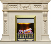 Dimplex Каминокомплект Corsica - Слоновая кость с патиной (Ширина 1100) с очагом Danville Antique Brass FB2