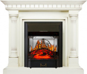 Royal Flame Каминокомплект Dallas - Слоновая кость с патиной с очагом Majestic FX M Black