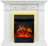 Royal Flame Каминокомплект Verona - Белый дуб с очагом Majestic FX Brass