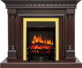 Royal Flame Каминокомплект Dallas - Темный дуб с очагом Fobos FX Brass