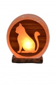 Лампа из гималайской соли "Кошка" трафарет (5,5 кг)
