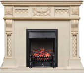 Royal Flame Каминокомплект Corsica - Слоновая кость с патиной (Ширина 1100) с очагом Fobos FX Black
