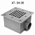 Квадратные донные сливы из нержавеющей стали с патрубком( 1 1/2” для пленочного бассейна) 