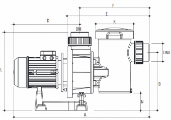 Насос с префильтром 78 м3/ч Gemas Flooder Flo 450T 3,31 кВт 380 В (0111FLO45)