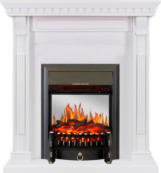 Royal Flame Каминокомплект Orlean - Белый с очагом Fobos FX M Black