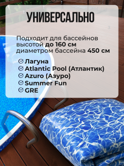 Чаша круглая для бассейна 450 х 165 см. 0.6мм/Бриз фото