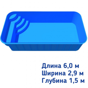 Полипропиленовый бассейн Анкона Dali с римской лестницей