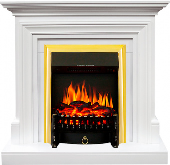 Royal Flame Каминокомплект Bradford - Белый с очагом Fobos FX Brass