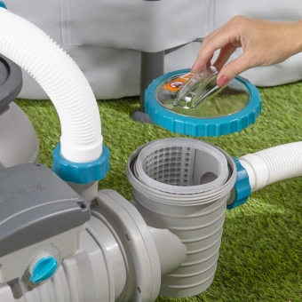 Песочный фильтр-насос Flowclear 5678 л/ч, для бассейнов до 42 м.куб, резервуар для песка 9 кг фото