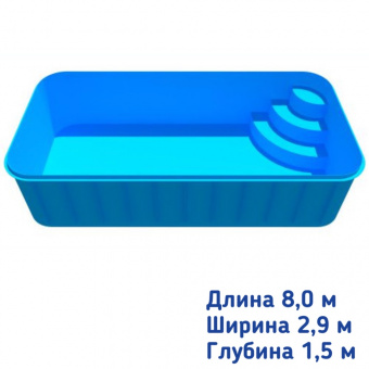 Полипропиленовый бассейн Пескара Romano с римской лестницей