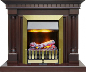 Dimplex Каминокомплект Dallas - Темный дуб с очагом Danville Antique Brass FB2