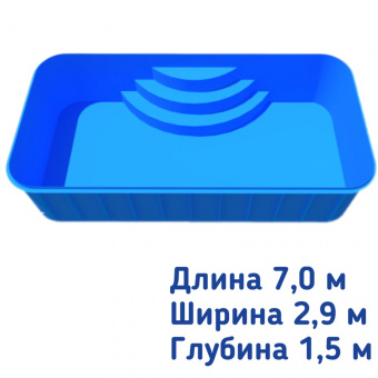 Полипропиленовый бассейн Неаполь Giotto с римской лестницей