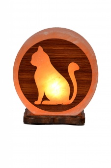 Лампа из гималайской соли "Кошка" трафарет (5,5 кг)