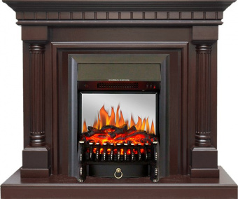 Royal Flame Каминокомплект Dallas - Темный дуб с очагом Fobos FX M Black