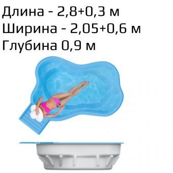 Композитный бассейн Воклюз с водопадом