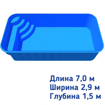 Полипропиленовый бассейн Неаполь Dali с римской лестницей